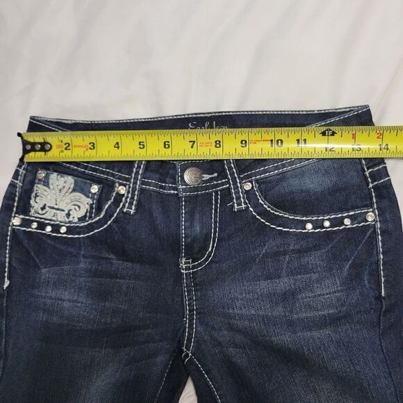 Earl jeans slim Fit Sz 1 Junior Dark Wash Like New - Picture 10 of 14